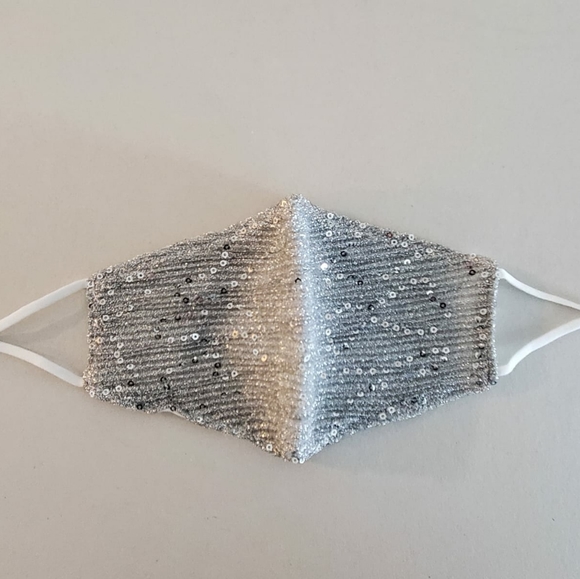 Sequin Black Face Mask - Picture 2 of 2